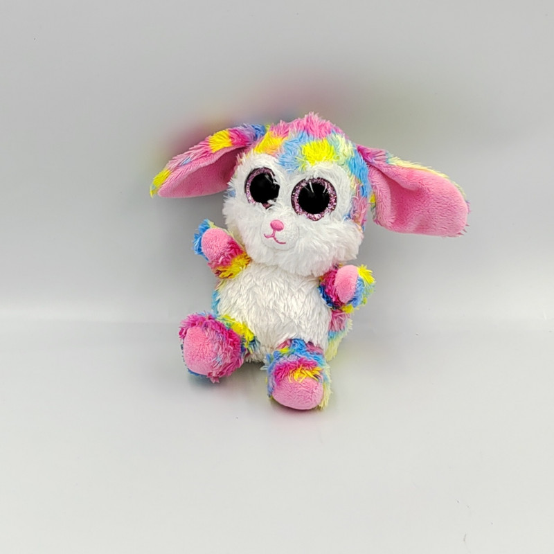 Doudou peluche chien rose bleu jaune Brilloo Pets GIPSY