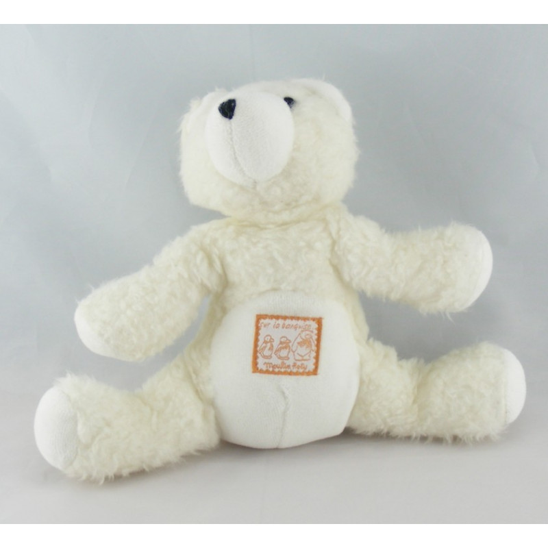 Doudou mini ours blanc la grande famille MOULIN ROTY
