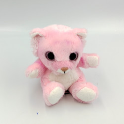 Peluche chat tigre rose yeux brillants GAMBLE PLEASURE