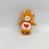 Porte clef Peluche Bisounours orange coeur Grosbisous CARE BEARS