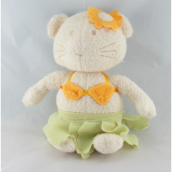 Doudou chat mauve violet VERTBAUDET