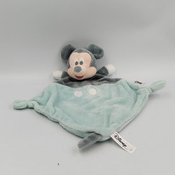 Doudou plat Mickey bleu gris DISNEY