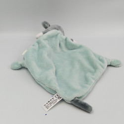 Doudou plat Mickey bleu gris DISNEY