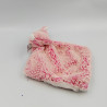 Doudou lapin rose blanc mouchoir DANI