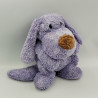 Doudou peluche chien violet mauve AJENA