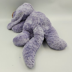 Doudou peluche chien violet mauve AJENA