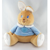 Doudou lapin beige pull bleu coeur CHICCO