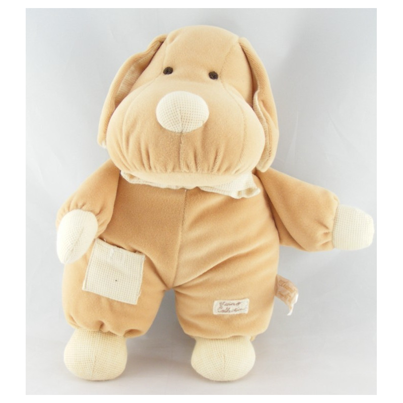 Doudou chien écru beige TIAMO COLLECTION 15 CM