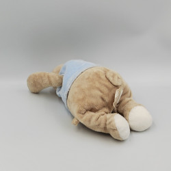 Doudou ours beige veste bleu Tonton NOUKIE'S