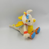 Doudou dragon écru beige orange jaune orange bleu SIMBA TOYS