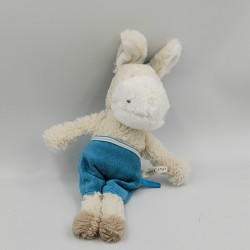 Doudou ane cheval blanc bleu SUCRE D'ORGE