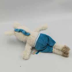 Doudou ane cheval blanc bleu SUCRE D'ORGE