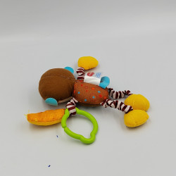 Doudou eveil hochet singe marron Tiny love
