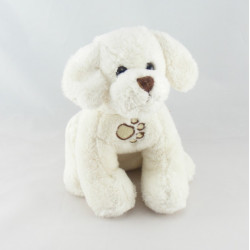 Doudou chien couché beige écru marron GIPSY