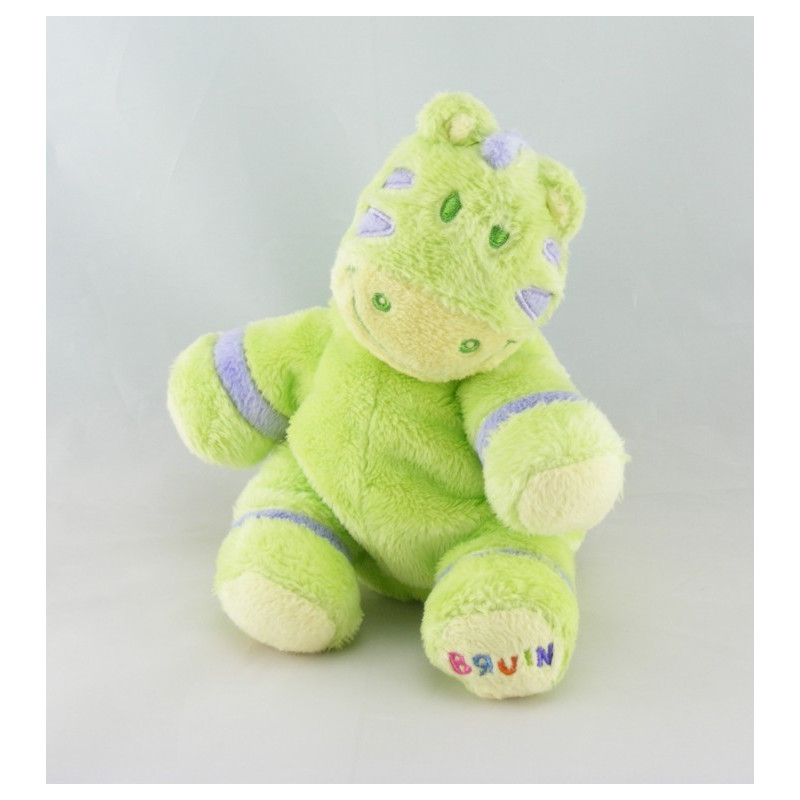 Doudou zébre vert mauve BRUIN