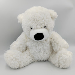 Doudou peluche ours blanc JJA