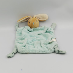 DOUDOU PLAT LAPIN BLEU CIEL PLUME KALOO