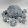 Doudou peluche pieuvre bleu blanc ATMOSPHERA