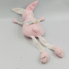 Doudou lapin rose blanc étoiles BOUT'CHOU BOUTCHOU