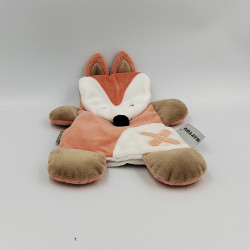 Doudou plat renard orange blanc marron Budiezzz NATTOU