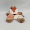 Doudou plat renard orange blanc marron Budiezzz NATTOU