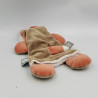 Doudou plat renard orange blanc marron Budiezzz NATTOU