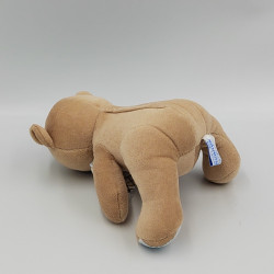 Doudou ours beige bleu carreaux NOUNOURS