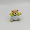 Mini Doudou ours bleu vert mauve KALOO