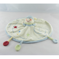 Doudou plat rond lutin vert spirale étoiles KIABI