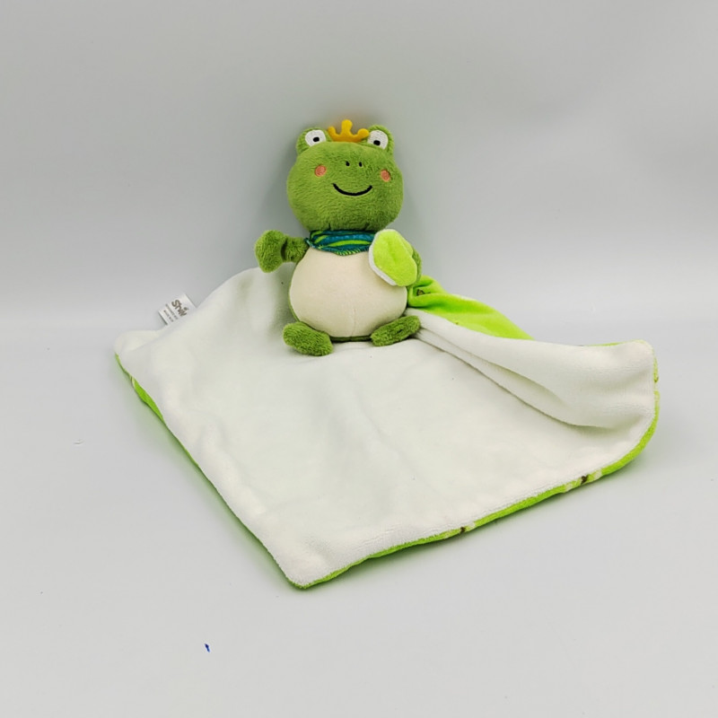Doudou grenouille verte mouchoir SHIMA