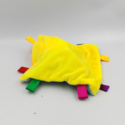 Doudou plat éléphant bleu orange rouge jaune NANJING ACTION