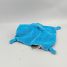 Doudou plat cheval bleu vert pois MOTS