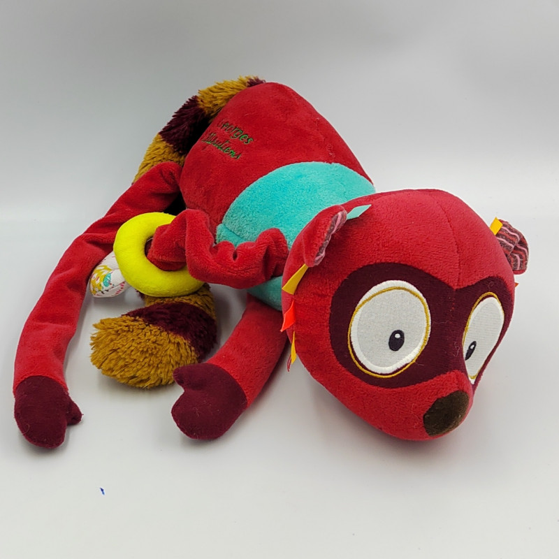 Doudou musical raton laveur rouge Georges LILLIPUTIENS