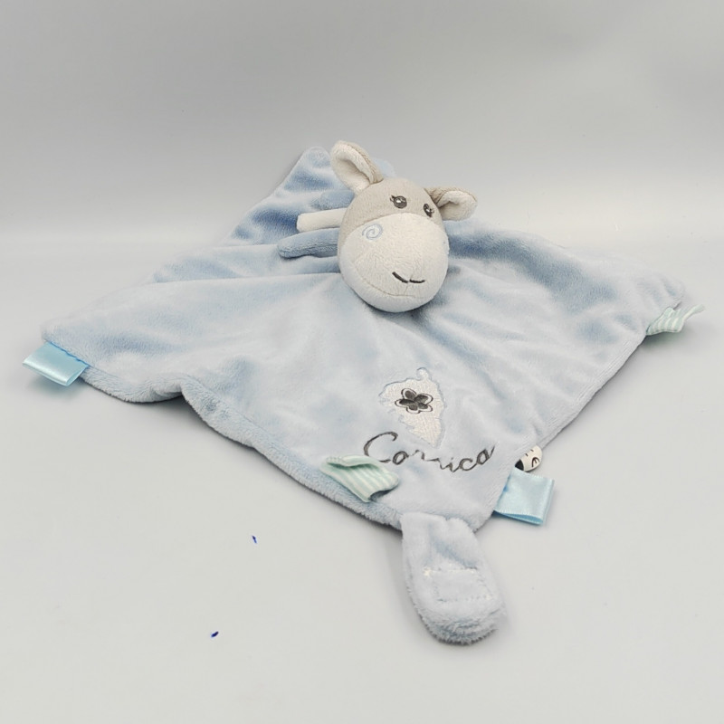 Doudou plat ane cheval bleu CORSICA