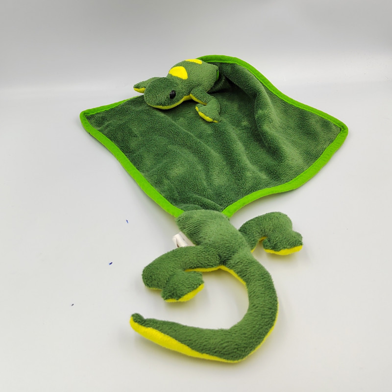 Doudou lézard vert jaune IMPEXIT
