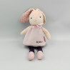 Doudou musical lapin rose violet Petite rose KALOO