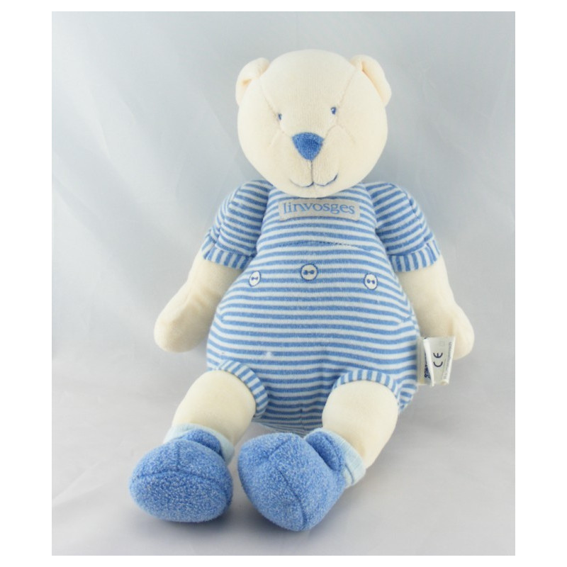 Doudou ours plume beige blanc KALOO pour Linvosges