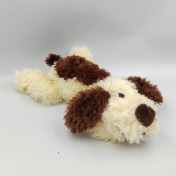 DOUDOU PELUCHE CHIEN COUCHÉ ÉCRU MARRON GIPSY