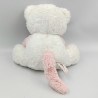 Doudou peluche chat blanc rose miroir PREMAMAN