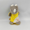 Doudou rhinocéros gris jaune blanc NATTOU