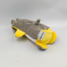 Doudou rhinocéros gris jaune blanc NATTOU