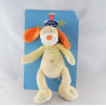 Doudou chien jaune orange MOTS D'ENFANTS