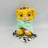 Doudou le roi lion Simba mouchoir couverture feuille verte DISNEY SIMBA TOYS