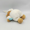 Doudou ours blanc marron beige POUPE POUPI