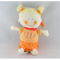 Doudou lapin blanc rose BABYSUN