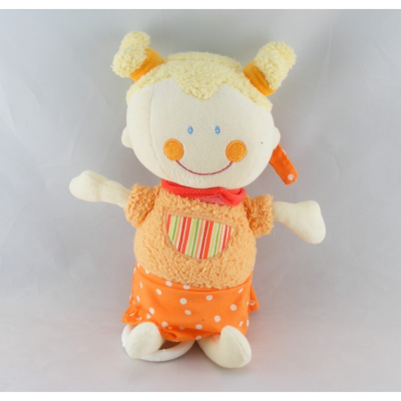 Doudou lapin blanc rose BABYSUN