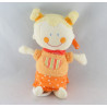 Doudou lapin blanc rose BABYSUN