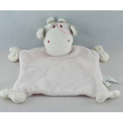 Doudou plat vache girafe rose SIPLEC