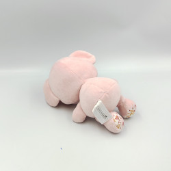 Doudou koala rose blanc fleurs SERGENT MAJOR