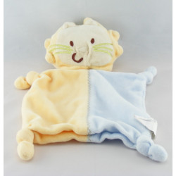 Doudou plat lion vert jaune SIPLEC